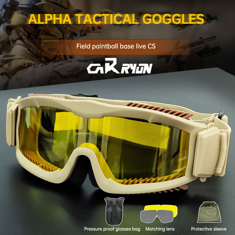 Tactical glasses anti-sand shooting goggles outdoor equipment military fans field anti-impact glasses - Korvel