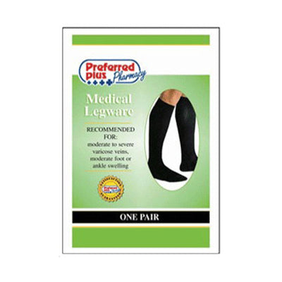 Scott Specialties QCS Men's Medical Legwear - Firm Black, Medium