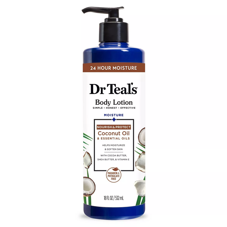 Lotion corporelle hydratante et nourrissante à l'huile de noix de coco Dr Teal's 18 Fl Oz