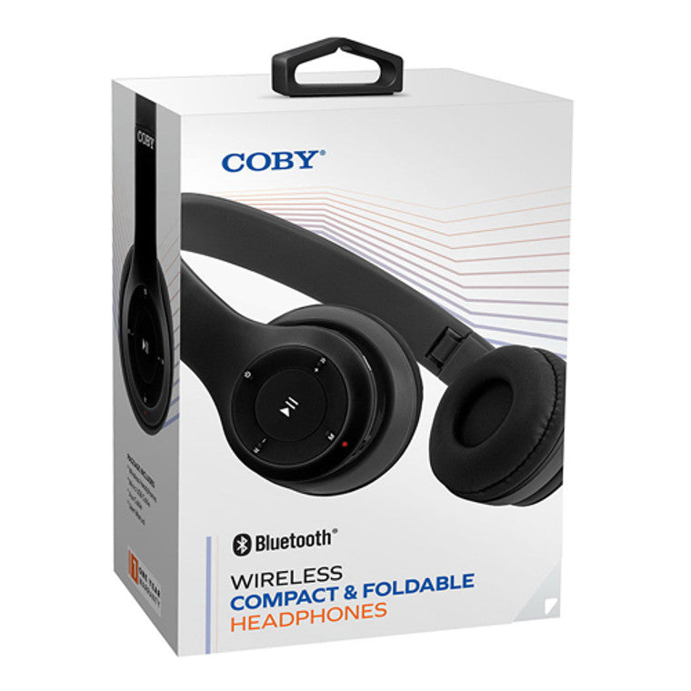 Casque sans fil compact et pliable Coby - Noir