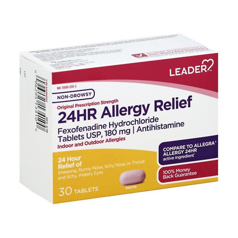 Tabletas Premium para Alivio de Alergias de 24 Horas - 180mg