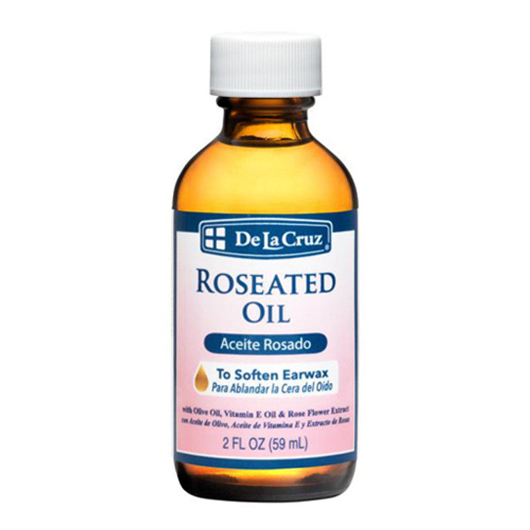 De La Cruz Aceite de Rosa para Ablandar Cera de Oído - 2 Fl Oz