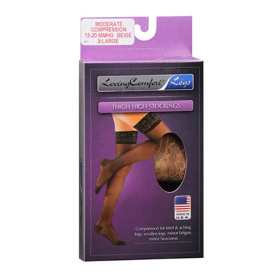 Scott Specialties Thigh-High Stockings, Beige, X-Large