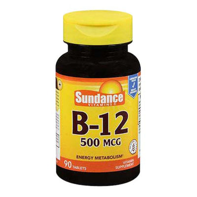 Sundance Vitamins® B-12 500 mcg – Premium Energy Support Tablets