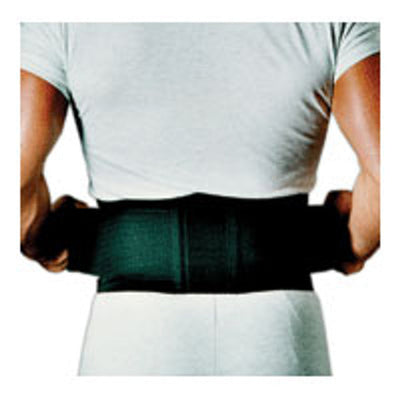 Sportaid 6 Inch Black Back Support - Medium to Large