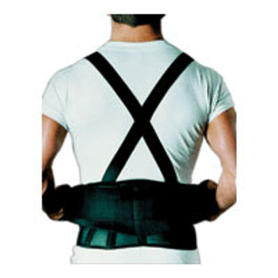 Sport Aid Back Belt with Suspenders - Black, Medium/Large