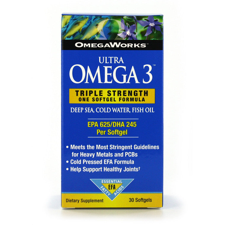 OmegaWorks Ultra 3 Softgels de Triple Fuerza, 30 Contenido