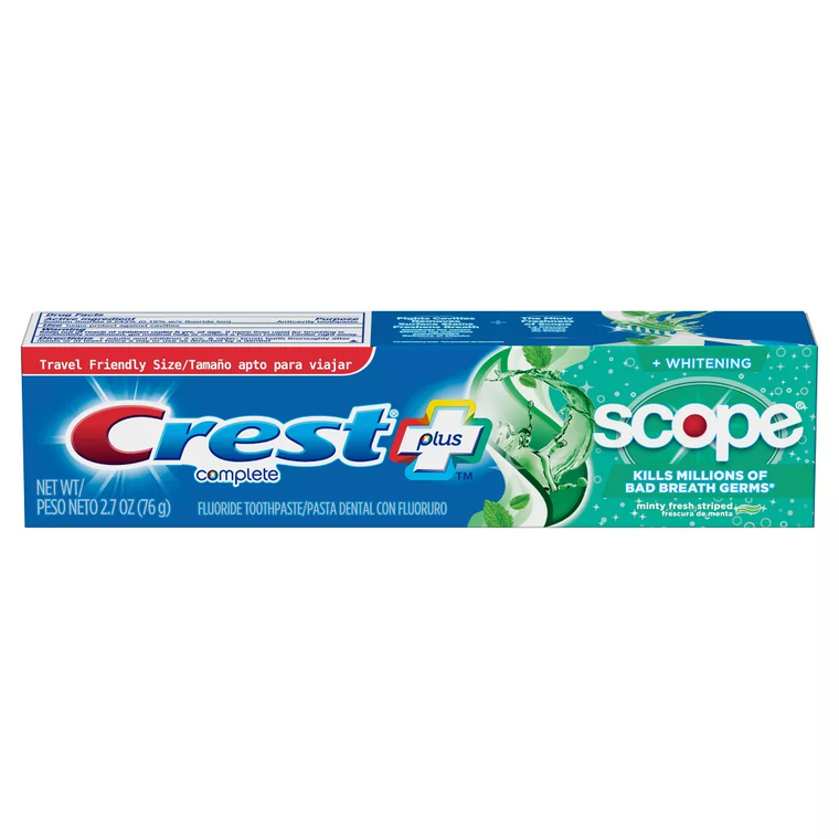 Crest Complete Plus Scope Pasta de Dientes Blanqueadora con Flúor - Menta Fresca 2.7 oz