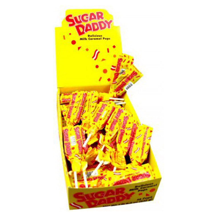Sucettes au caramel au lait Charms Sugar Daddy – Boîte en vrac de 48