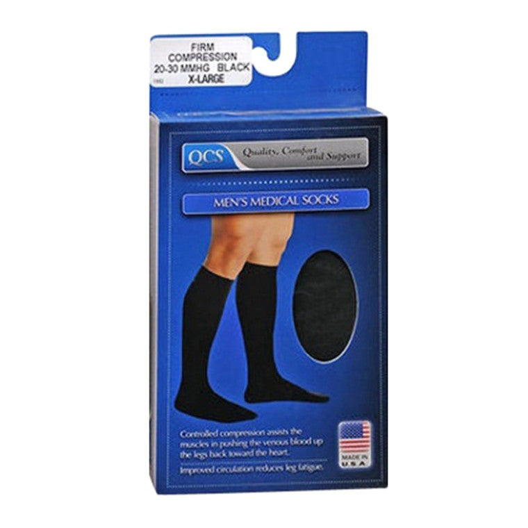 Calcetines de vestir Loving Comfort Scott hasta la rodilla para hombres - Negro X-Large