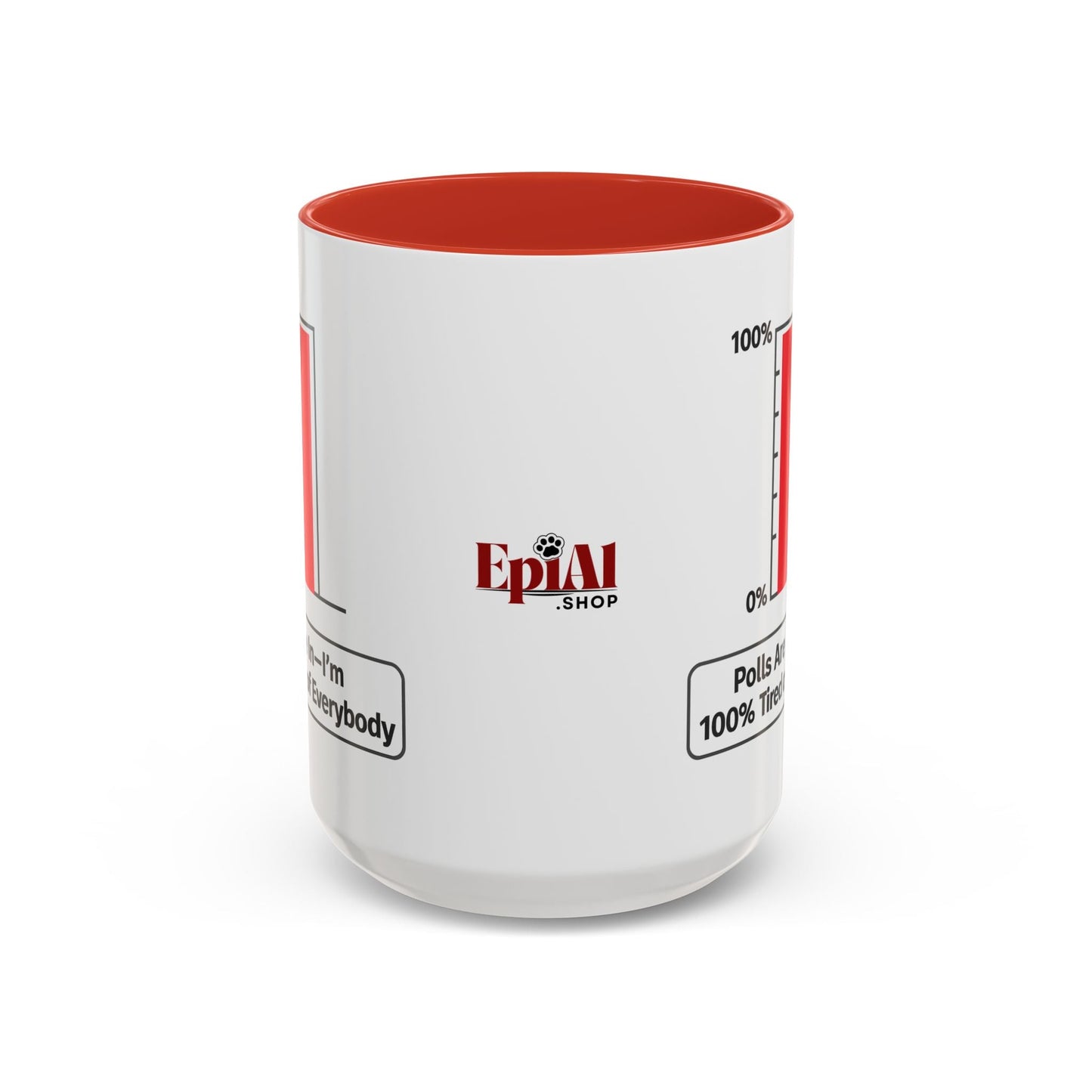 Taza de Parodia Política - 100% Cansado de Todos