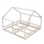 Twin Size White Platform Beds - Two Shared Beds