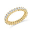 Anillo Eternidad de Diamantes Corte Princesa en Oro Amarillo de 14K - Talla 7