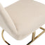 Silla de acento tapizada con botones COOLMORE en beige
