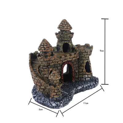 Castle Water Grass Landscaping Fish Tank Ornaments