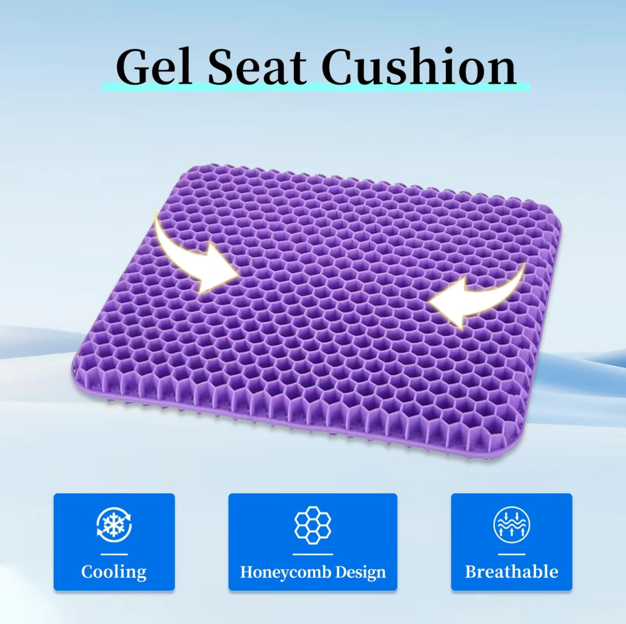 Cojín de Gel ComfortHive para un Soporte de Asiento Mejorado