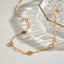 Stainless Steel White Mother-Of-Pearl Flower Necklace - Korvel