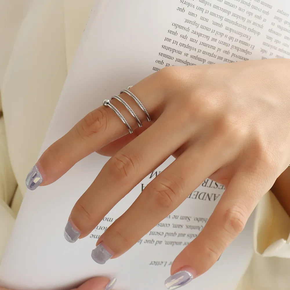 Titanium Steel Wrap Ring - Korvel