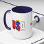 Taza de café con acento vibrante de EE. UU.