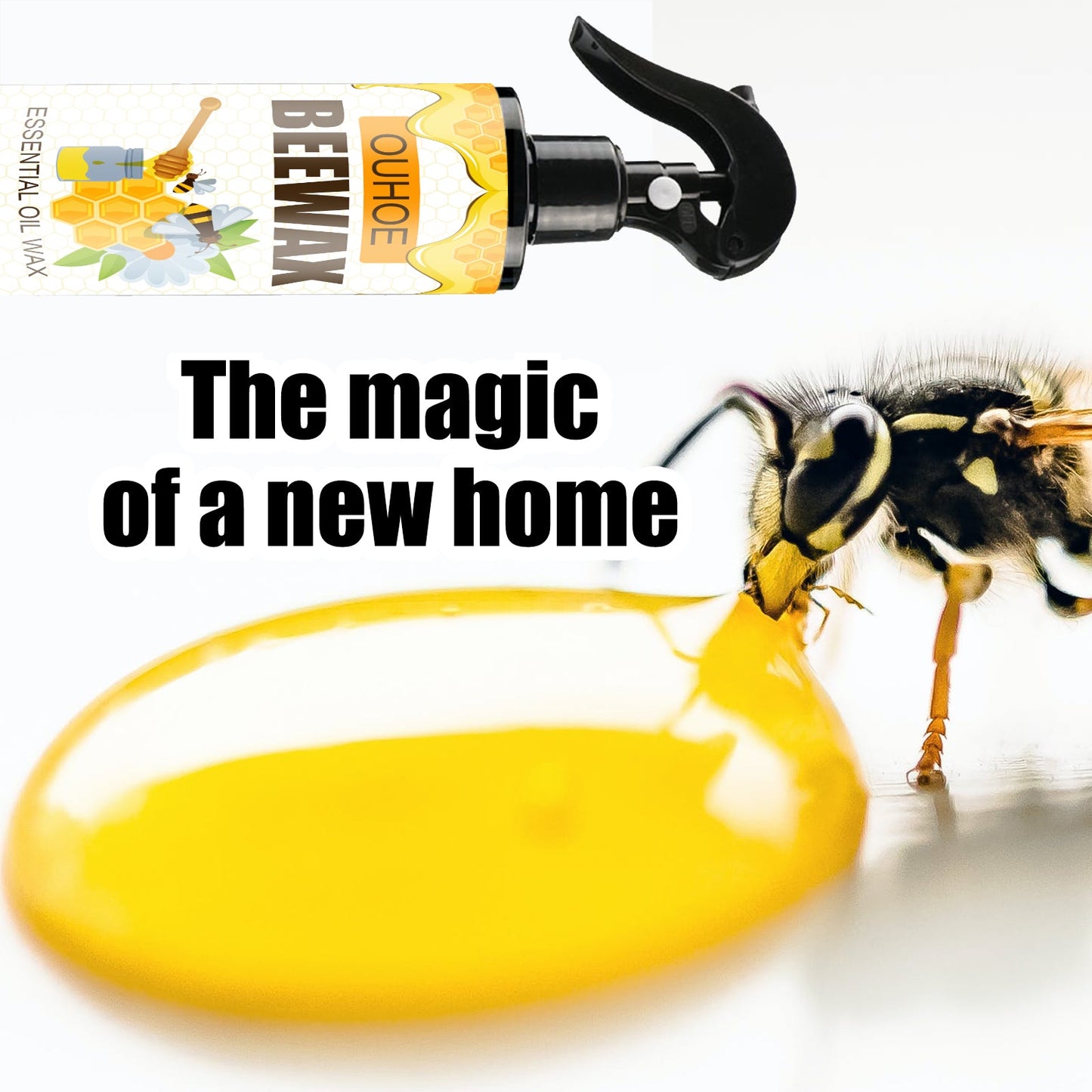 Furniture Beeswax Spray, Furniture Floor Care Polishing Waterproof Anti-Cracking Scratches Refurbished Care Wax - Korvel