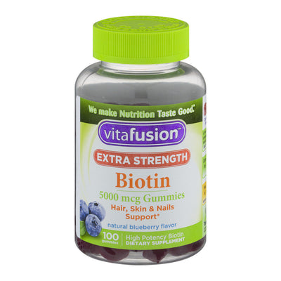 Vitafusion Biotin 5000 mcg Gummies - Natural Blueberry Flavor