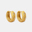Zircon Titanium Steel Huggie Earrings - Korvel