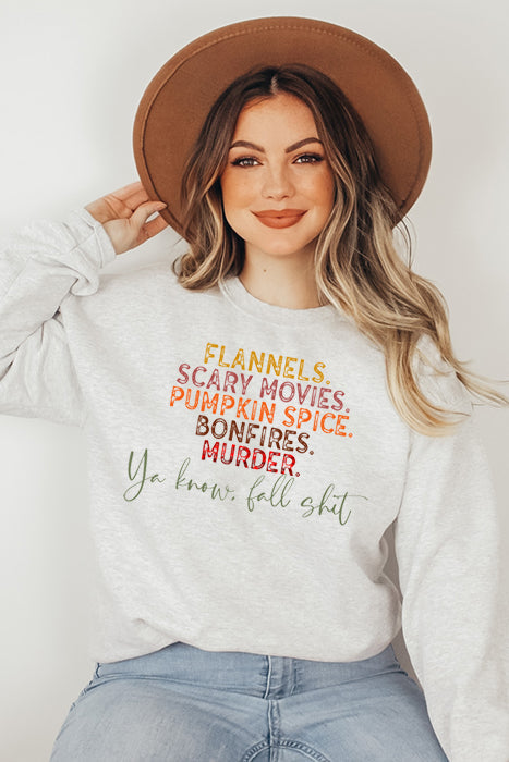 Sweatshirt Citrouille Épices d'Automne Films d'Horreur