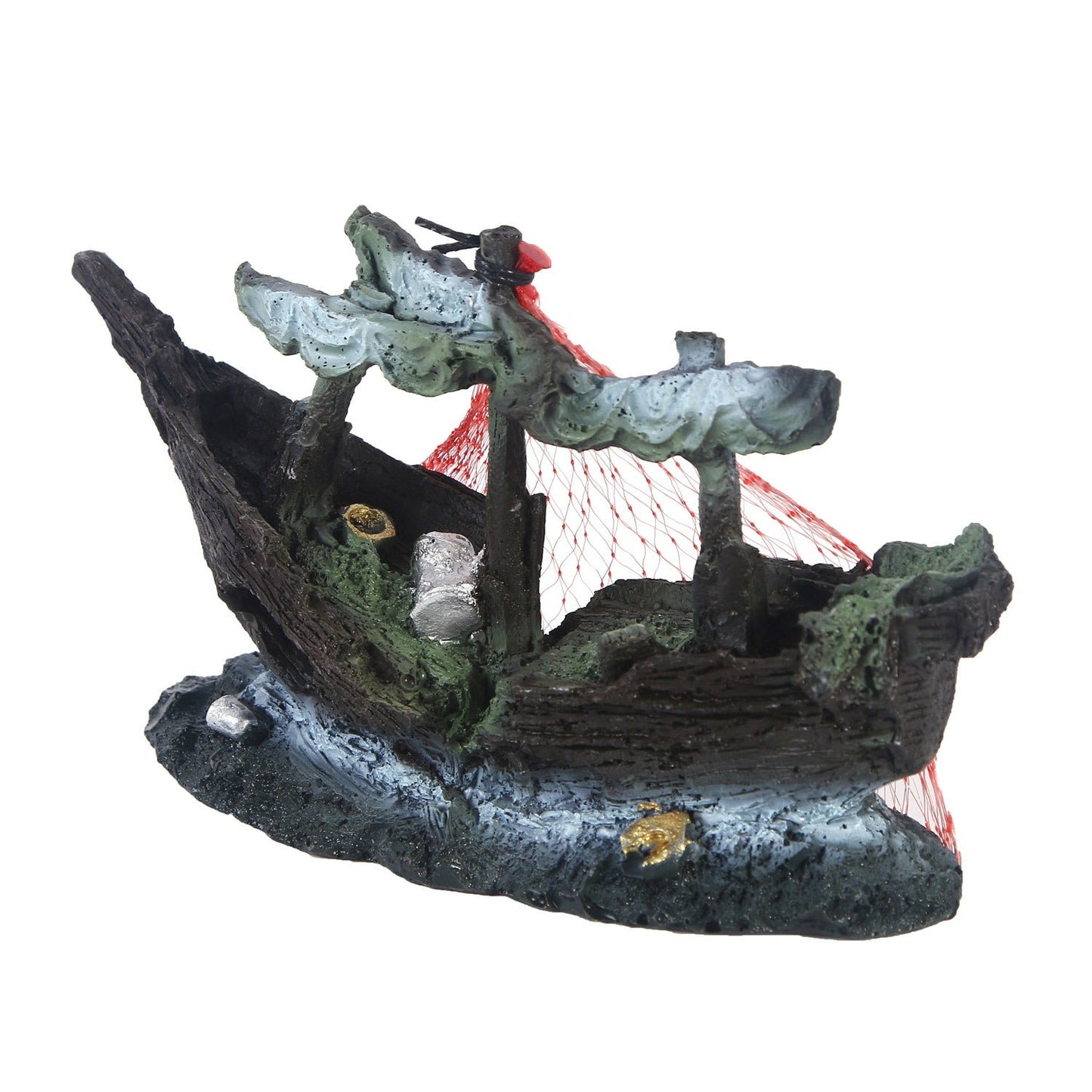Ship fish tank resin water grass landscape decoration - Korvel
