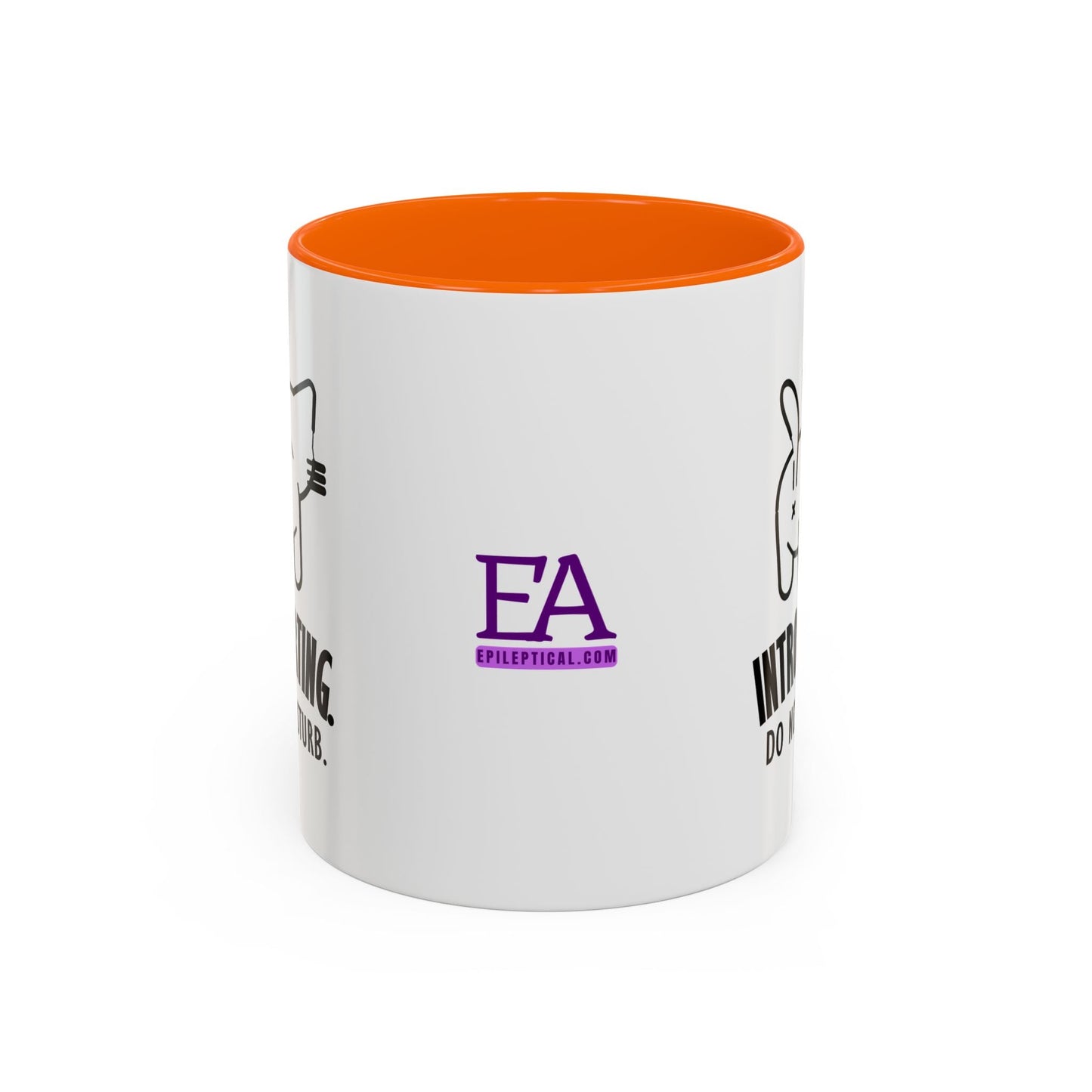 Introvertido. No molestar. Taza de café de gato en dos tonos