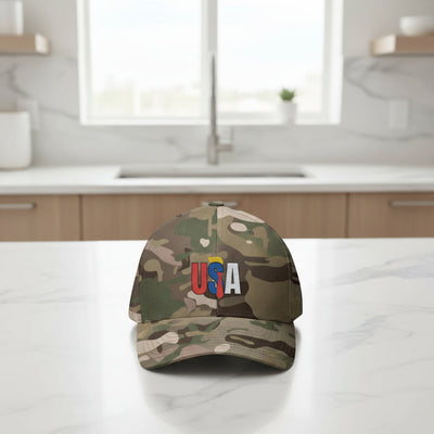 Stylish USA Embroidered Closed-Back Baseball Cap - Korvel