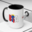 Taza de café con acento vibrante de EE. UU.