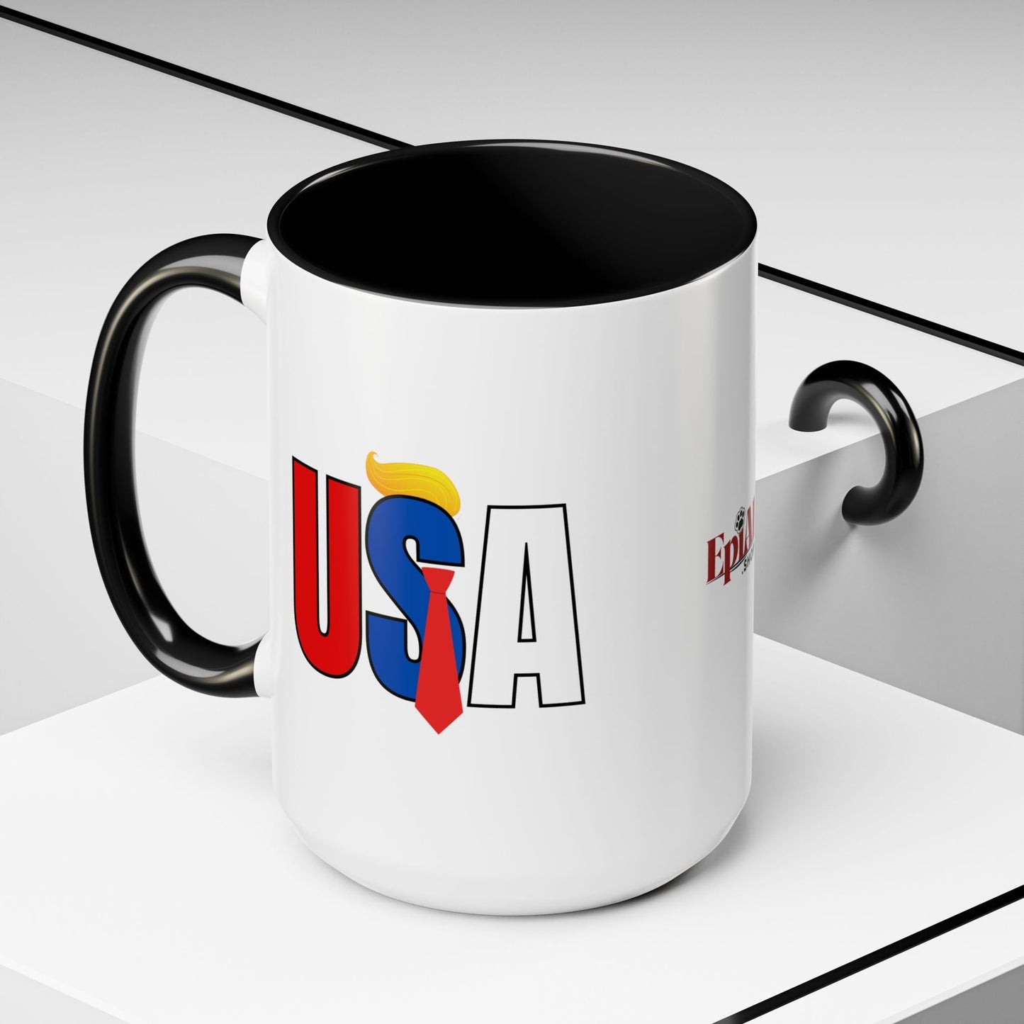 Taza de café con acento vibrante de EE. UU.