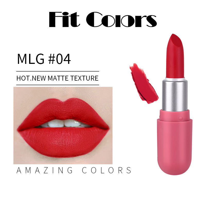 Fit Colors Mini Capsule Matte Lipstick Matte Velvet Does Not Fade Portable Mini Lipstick - Korvel