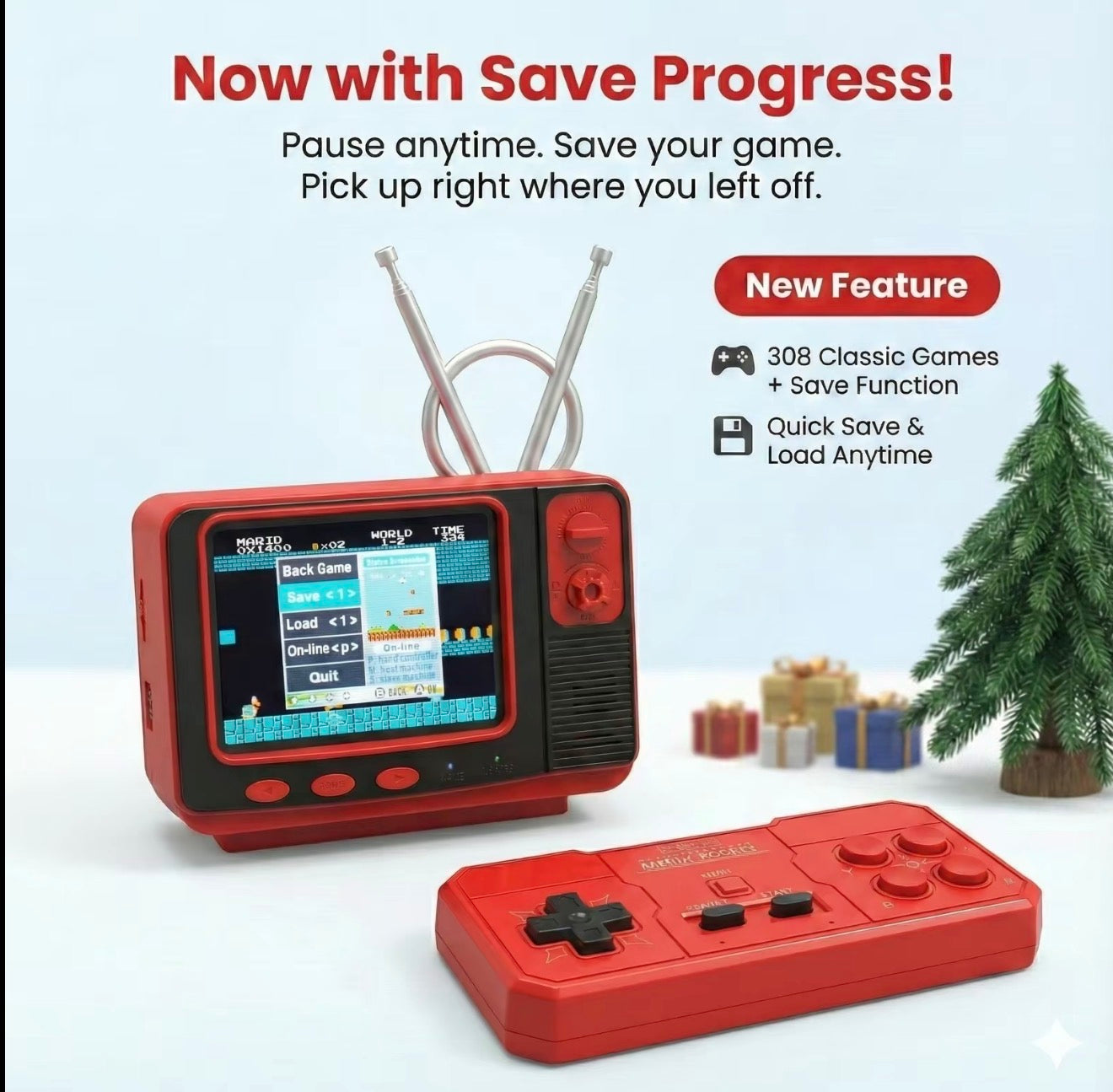 Mini Retro TV Game Console with 308 Classic Games