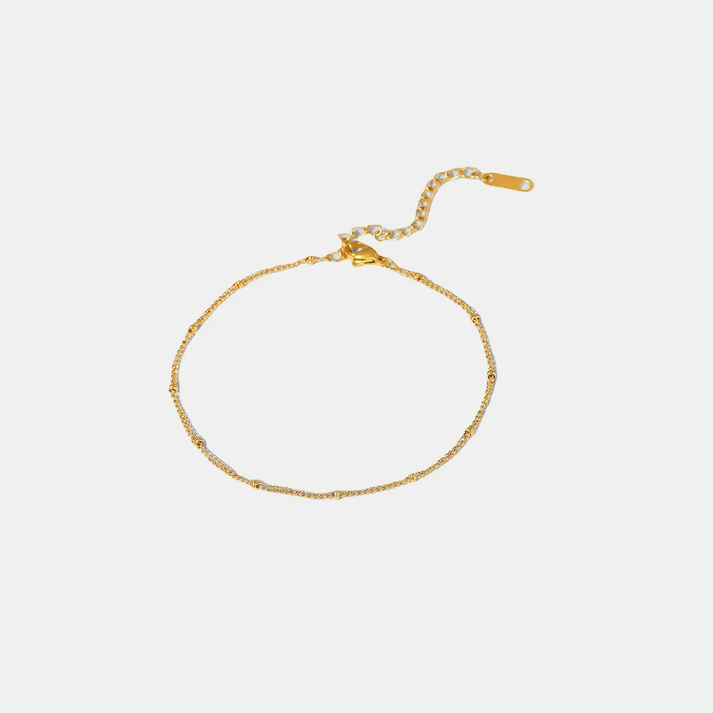 Elegant Stainless Steel Bead Anklet