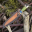 Mastercrafted Hunting Bowie Knife: D2 Steel Blade, Exotic Wood & Antler Handle - Korvel