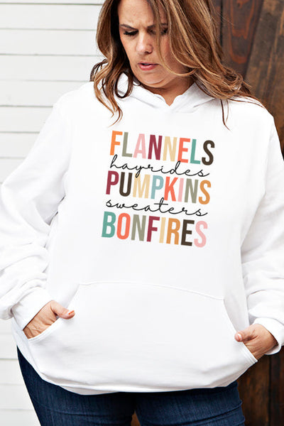 Sudadera con capucha Flannels Hayrides Pumpkins 4480