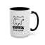 Introvertido. No molestar. Taza de café de gato en dos tonos
