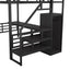 Cama loft de metal de tamaño completo con escritorio y opciones de almacenamiento
