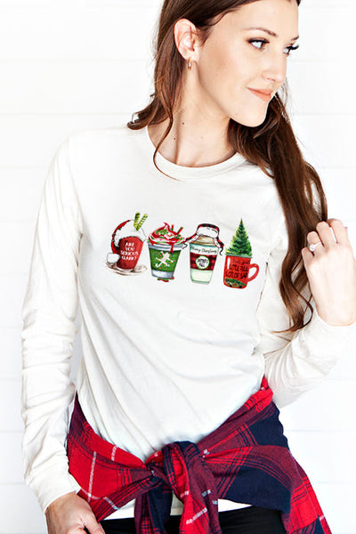 Christmas Tree Mugs Longsleeve T-Shirt