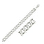 Bracelet en argent sterling plaqué rhodium - 11,6 mm
