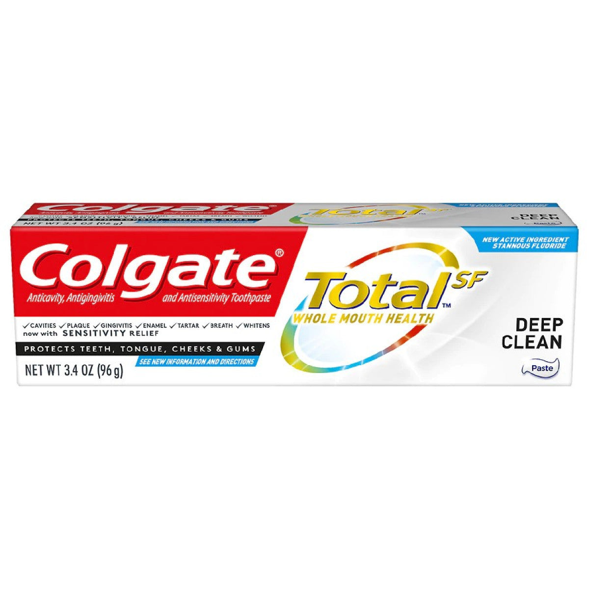 Pasta de dientes Colgate Total, Limpieza Profunda - 3.4 oz