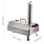 Premium Stainless Steel Outdoor Pizza Oven - 12" Rotatable