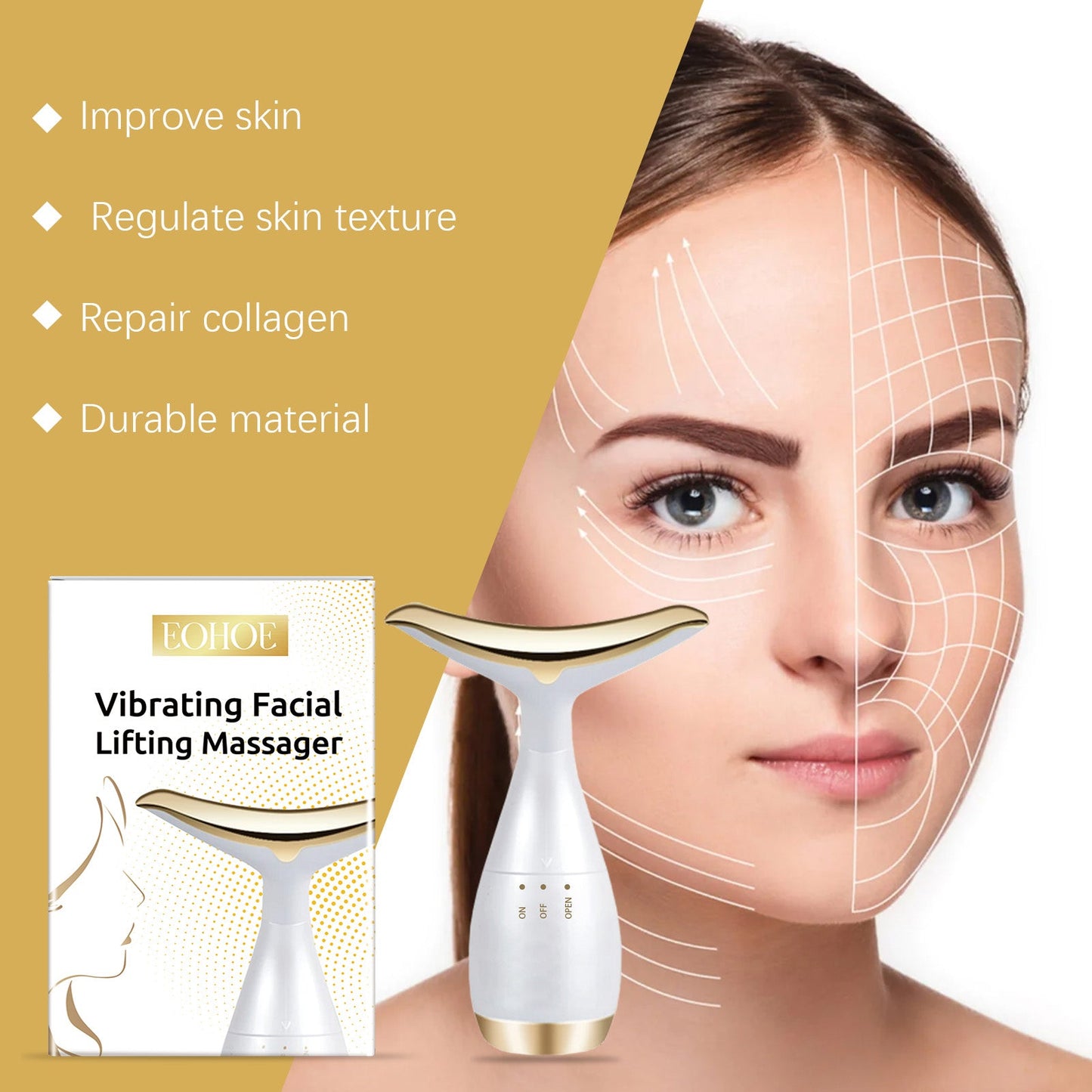 Face Firming Machine Face Lift Massage Gentle Comfort Repair Small Portable Massager - Korvel