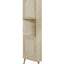 Corner cabinet ,Rattan door,Freestanding Corner Tables For Small Spaces, Corner Shelf Stand For Living Room, Kitchen, Bathroom - Korvel