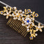 Hair comb, bridal rhinestone and pearl headdress, wedding dress accessories - Korvel