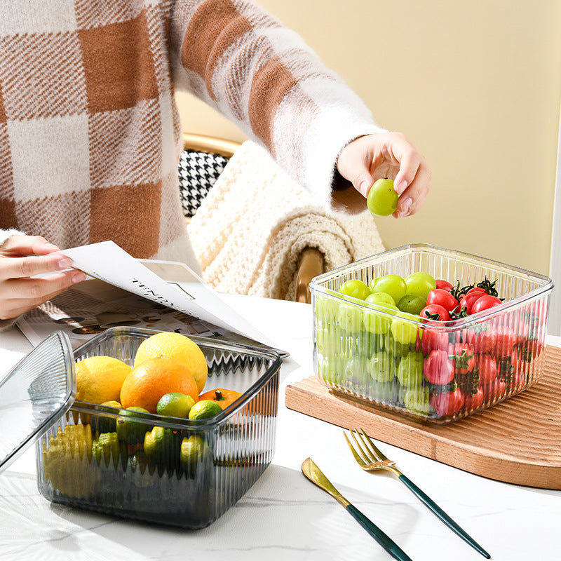 Home light luxury dustproof desktop multifunctional dried fruit storage box with cover - Korvel