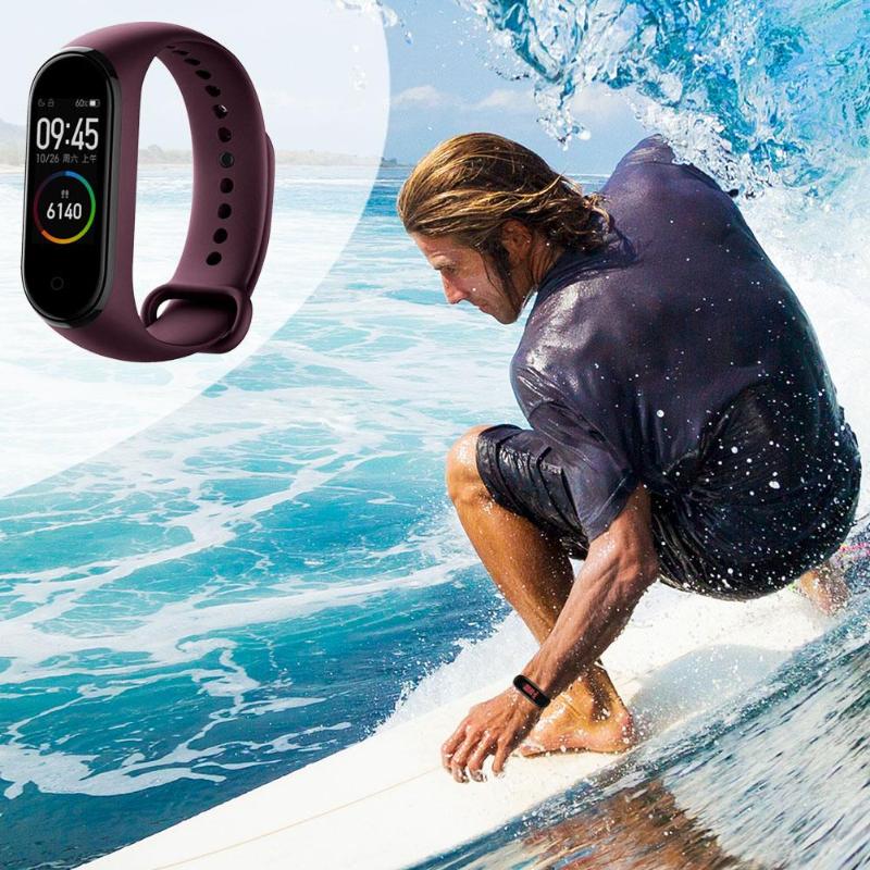Chinese Version Xiaomi Mi Band 4 5ATM Heart Rate Smart Wristband (Wine Red) - Korvel