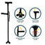 Collapsible Telescopic Cane Folding Crutch LED Lightweight Safety Walking Stick Gifts for The Elder - Korvel