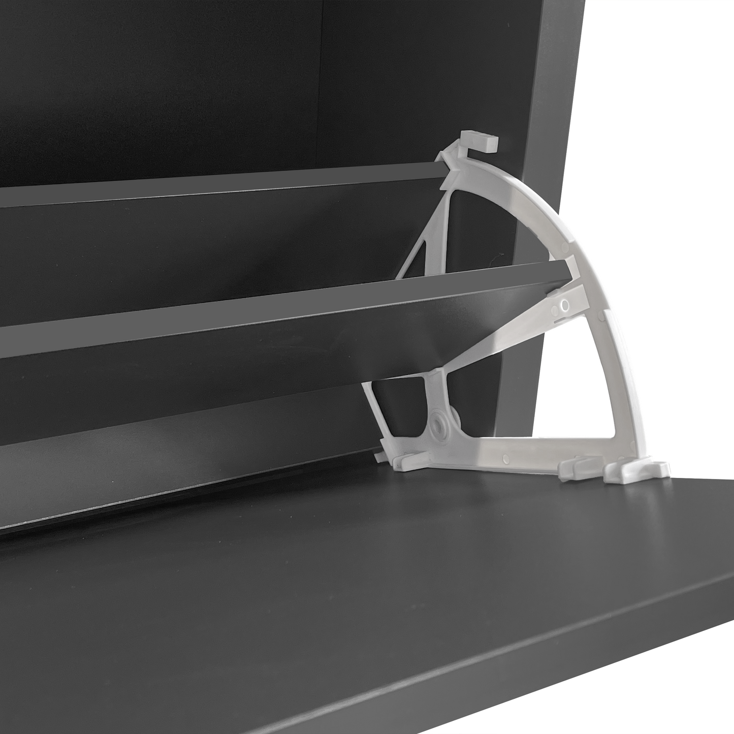 Organizador de Entrada Funcional ONTREND con 2 Cajones Plegables - Gris